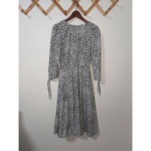 Princess Polly Midi Dress Leopard Ditzy Animal Print Back Cut Out Dress - Size 2